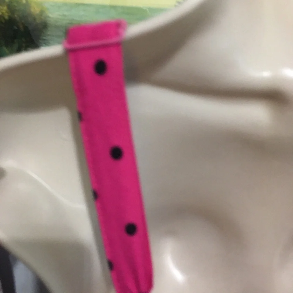 Vixen by Micheline Pitt Pink Polka Dot Wiggle Dress - Picture 2 of 5